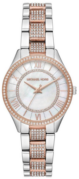 Michael Kors Lauryn Quartz Mother of Pearl White Dial Two Tone Steel Strap Watch For Women - MK4366 Buy Now By Michael Kors