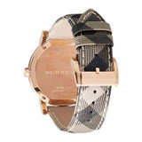 Burberry The City Gold Dial Haymarket Brown Leather Strap Watch for Women - BU9219 Buy Now By Burberry