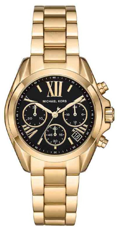 🎁 Michael Kors Bradshaw Chronograph Black Dial Gold Steel Strap Watch For Women - MK6959 (100% off) Buy Now By Michael Kors