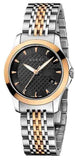 Gucci G Timeless Black Dial Two Tone Steel Strap Watch For Women - YA126512 Buy Now By Gucci