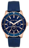 Michael Kors Cunningham Multifunction Blue Dial Blue Rubber Strap Watch For Men - MK7163 Buy Now By Michael Kors