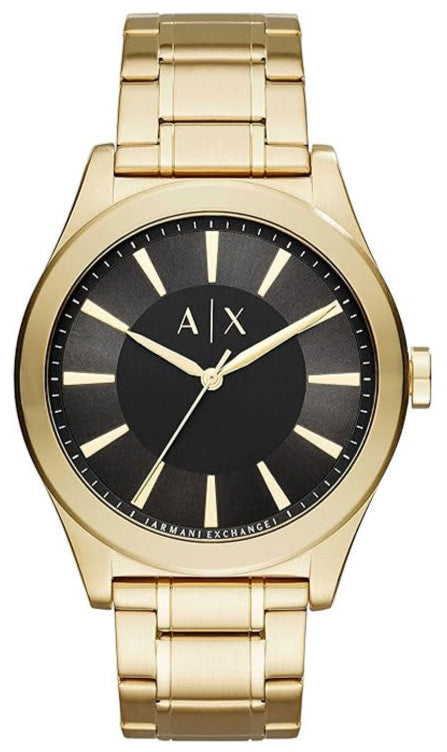 Armani Exchange Nico Analog Black Dial Gold Steel Strap Watch For Men - AX2328 Buy Now By Armani Exchange