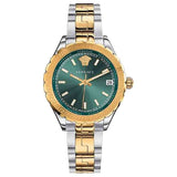 Versace Hellenyium Green Dial Two Tone Steel Strap Watch for Women - V12050015 Buy Now By Versace