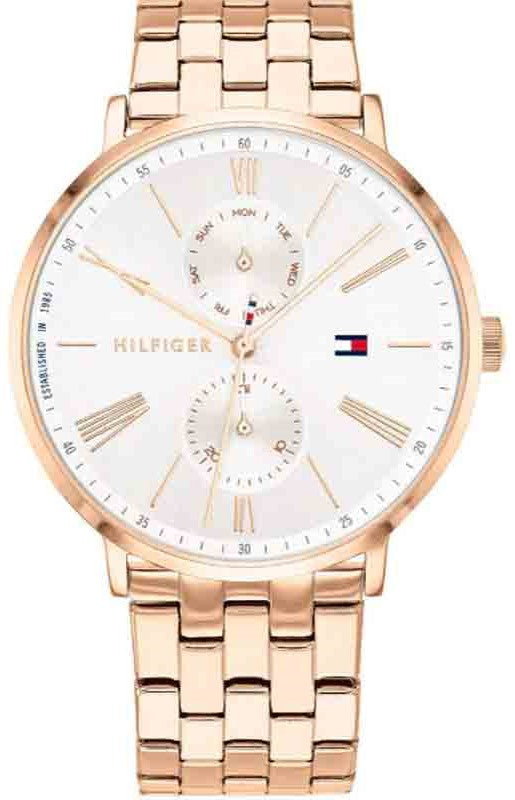 Tommy Hilfiger Jenna Quartz White Dial Rose Gold Steel Strap Watch for Women - 1782070 Buy Now By Tommy Hilfiger