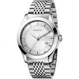 Gucci G Timeless Silver Dial Silver Steel Strap Watch For Men - YA126401 Buy Now By Gucci