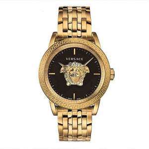 Versace Palazzo Empire Black Dial Gold Steel Strap Watch for Men - VERD00818 Buy Now By Versace