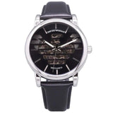 Emporio Armani Analog Automatic Black Dial Black Leather Strap Watch For Men - AR60040 Buy Now By Emporio Armani