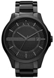 Armani Exchange Hampton Chronograph Black Dial Black Steel Strap Watch For Men - AX2104 Buy Now By Armani Exchange