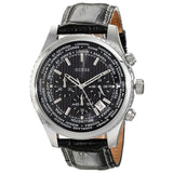 Guess Persuit Multifunction Black Dial Black Leather Strap Watch for Men - W0500G2 Buy Now By Guess