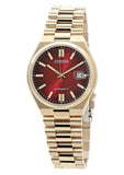 Citizen Tsuyosa Automatic Red Dial Gold Steel Strap Watch For Men - NJ0153-82X Buy Now By Citizen