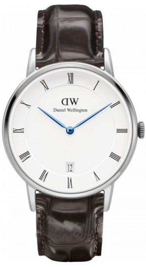 Daniel Wellington Dapper York Quartz White Dial Dark Brown Leather Strap Watch For Women - DW00100097 Buy Now By Daniel Wellington