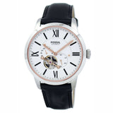 Fossil Townsman Automatic White Dial Black Leather Strap Watch for Men - ME3104 Buy Now By Fossil