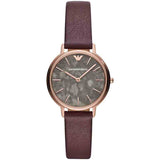 Emporio Armani Quartz Grey Dial Brown Leather Strap Watch For Women - AR11172 Buy Now By Emporio Armani