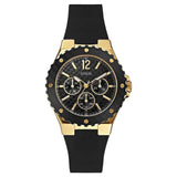 Guess Overdrive Black Dial Black Rubber Strap Watch for Women - W0149L4 Buy Now By Guess