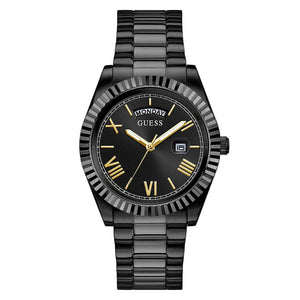 Guess Connoisseur Black Dial Black Steel Strap Watch for Men - GW0265G4 Buy Now By Guess