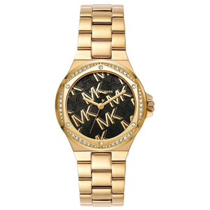 Michael Kors Lennox Quartz Black Dial Gold Steel Strap Watch For Women - MK7404 Buy Now By Michael Kors