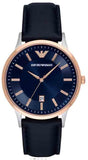 Emporio Armani Renato Analog Blue Dial Blue Leather Strap Watch For Men - AR11188 Buy Now By Emporio Armani
