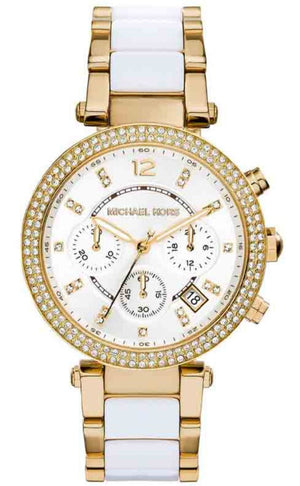 Michael Kors Parker White Dial Two Tone Steel Strap Watch for Women - MK6119 Buy Now By Michael Kors