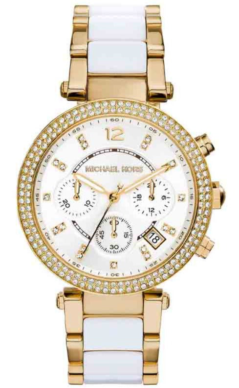 Michael Kors Parker White Dial Two Tone Steel Strap Watch for Women - MK6119 Buy Now By Michael Kors