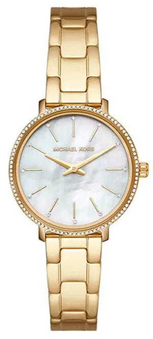 Michael Kors Quartz Mother of Pearl White Dial Gold Steel Strap Watch For Women - MK1065 Buy Now By Michael Kors