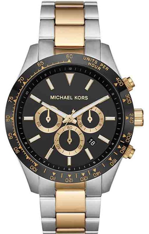 Michael Kors Layton Chronograph Black Dial Two Tone Steel Strap Watch For Men - MK8784 Buy Now By Michael Kors