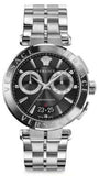 Versace Quartz Black Dial Silver Steel Strap Watch For Men - VBR080018 Buy Now By Versace