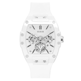 Guess Phoenix Multifunction White Dial White Rubber Strap Watch for Men - GW0203G2 Buy Now By Guess