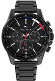 Tommy Hilfiger Mason Chronograph Black Dial Black Steel Strap Watch For Men - 1791935 Buy Now By Tommy Hilfiger