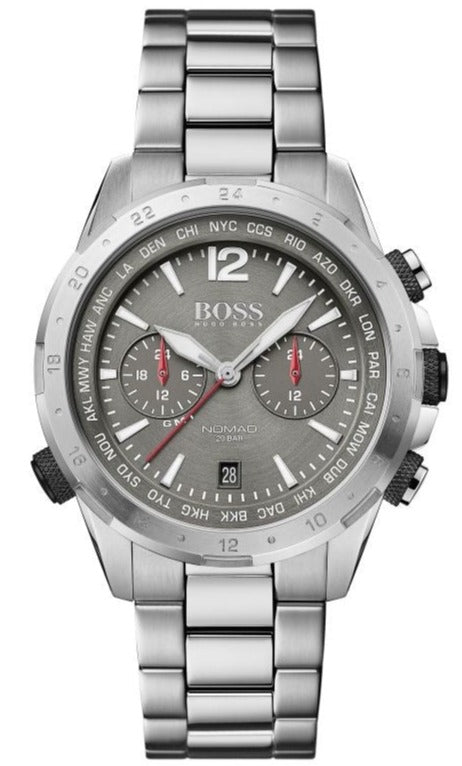 Hugo Boss Nomad Grey Dial Silver Steel Strap Watch for Men - 1513774 Buy Now By Hugo Boss