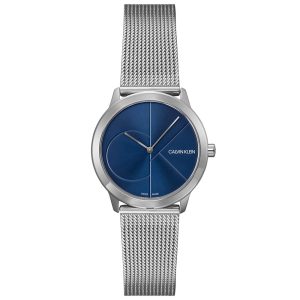 Calvin Klein Minimal Blue Dial Silver Mesh Bracelet Watch for Men - K3M2112N Buy Now By Calvin Klein