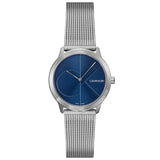 Calvin Klein Minimal Blue Dial Silver Mesh Bracelet Watch for Women - K3M2212N Buy Now By Calvin Klein