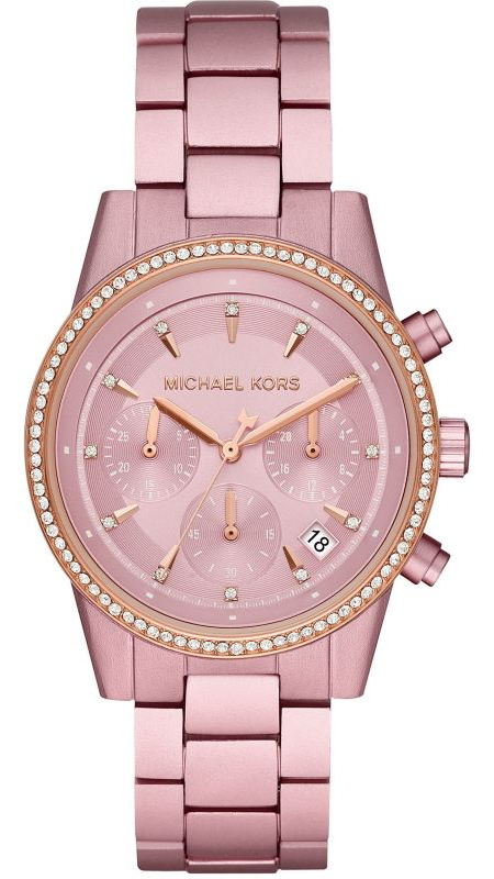 Michael Kors Ritz Chronograph Rose Gold Dial Rose Gold Steel Strap Watch For Women - MK6753 Buy Now By Michael Kors