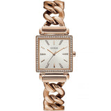 Guess Vanity Diamonds Silver Dial Gold Steel Strap Watch for Women - W1030L4 Buy Now By Guess