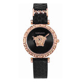 Versace Palazzo Empire Greca Black Dial Black Leather Strap Watch for Women - VEDV00719 Buy Now By Versace