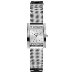 Guess Nouveau Diamonds Silver Dial Silver Mesh Bracelet Watch for Women - W0127L1 Buy Now By Guess