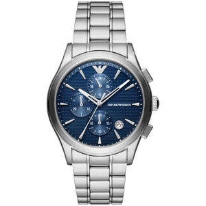 Emporio Armani Chronograph Blue Dial Silver Steel Strap Watch For Men - AR11528 Buy Now By Emporio Armani
