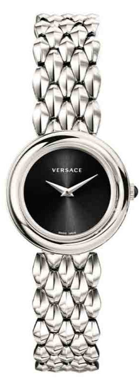Versace V-Flare Quartz Black Dial Silver Steel Strap Watch for Women - VEBN00618 Buy Now By Versace