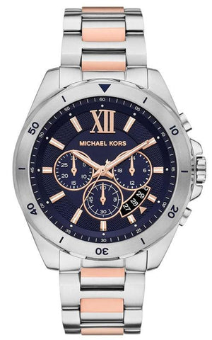 Michael Kors Brecken Chronograph Blue Dial Two Tone Steel Strap Watch For Men - MK9065 Buy Now By Michael Kors