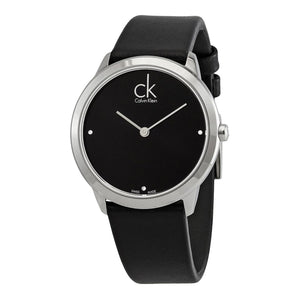 Calvin Klein Minimal Black Dial Black Leather Strap Watch for Men - K3M221CS Buy Now By Calvin Klein