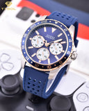 Guess Odyssey Multifunction Blue Dial Blue Rubber Strap Watch For Men - W1108G4 Buy Now By Guess