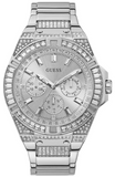 Guess Zeus Multifunction Diamonds Silver Dial Silver Steel Strap Watch for Men - GW0209G1 Buy Now By Guess