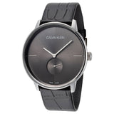 Calvin Klein Accent Black Dial Black Leather Strap Watch for Men - K2Y211C3 Buy Now By Calvin Klein