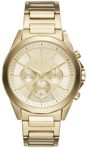 Armani Exchange Drexler Chronograph Gold Dial Gold Steel Strap Watch For Men - AX2602 Buy Now By Armani Exchange