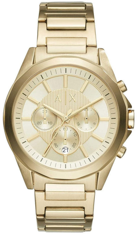 Armani Exchange Drexler Chronograph Gold Dial Gold Steel Strap Watch For Men - AX2602 Buy Now By Armani Exchange