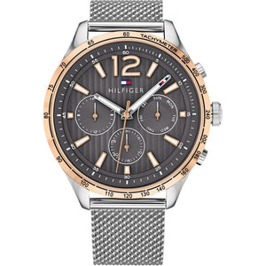 Tommy Hilfiger Gavin Chronograph Quartz Grey Dial Silver Mesh Bracelet Watch for Men - 1791466 Buy Now By Tommy Hilfiger