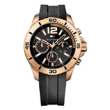 Tommy Hilfiger Sport Multifunction Black Dial Black Rubber Strap Watch for Men - 1791145 Buy Now By Tommy Hilfiger