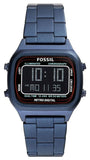 Fossil Retro Analog-Digital Black Dial Blue Steel Strap Watch for Men - FS5896 Buy Now By Fossil