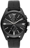 Emporio Armani Claudio Chronograph Black Dial Black Leather Strap Watch For Men - AR11483 Buy Now By Emporio Armani