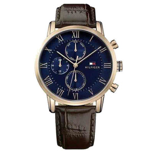Tommy Hilfiger Kane Chronograph Blue Dial Brown Leather Strap Watch for Men - 1791399 Buy Now By Tommy Hilfiger
