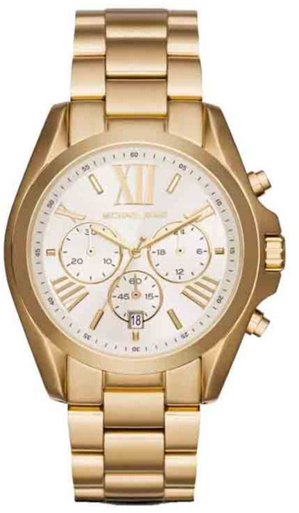 Michael Kors Bradshaw Chronograph White Dial Gold Steel Strap Watch For Women - MK6266 Buy Now By Michael Kors